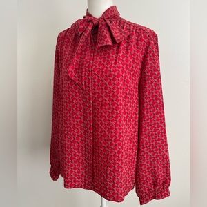 VINTAGE Late 70s/ early 80’s Country Sophisticates by Pendleton Bow Blouse